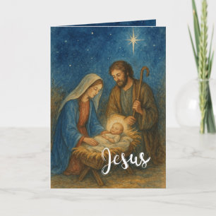 Carte de Noël de la Nativité