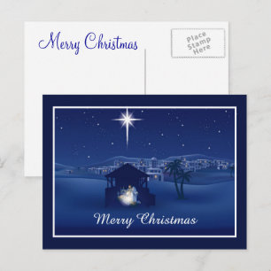 Carte de Noël de la Nativité