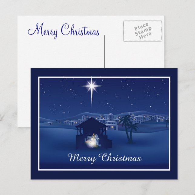 Carte de Noël de la Nativité (Devant / Derrière)