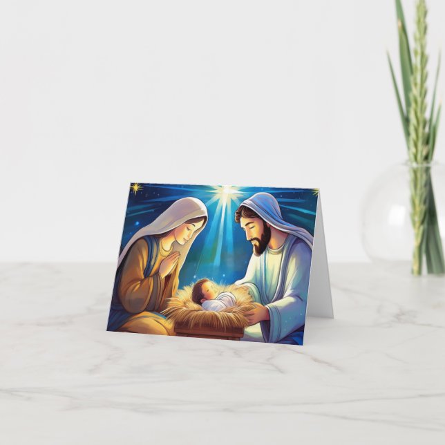 Carte de Noël de la Nativité (Devant)