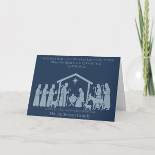 Carte de Noël de la Nativité – Emmanuel Dieu avec 