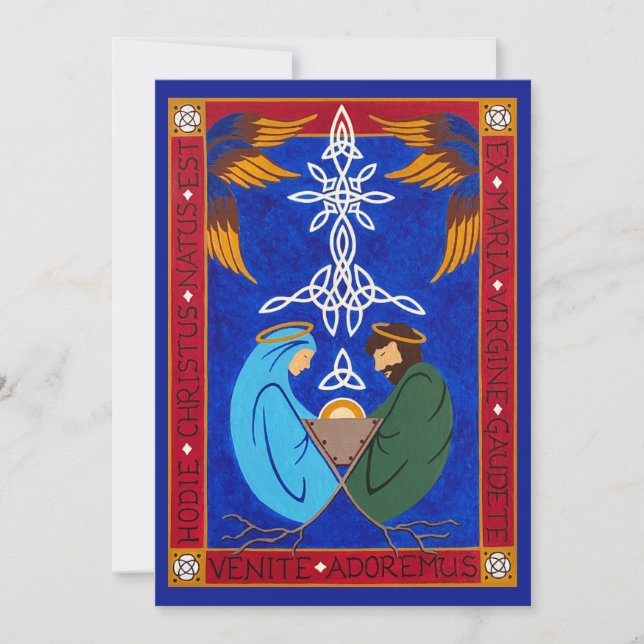 Carte de Noël de la Nativité médiévale (Devant)