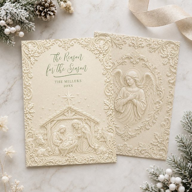 Carte de Noël de la Nativité pour la Raison de la  (Reason for the Season Nativity Christmas Card)