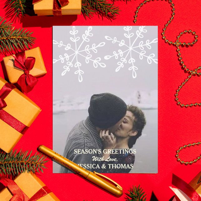 Carte de Noël de la photo moderne de vacances (Créateur téléchargé)