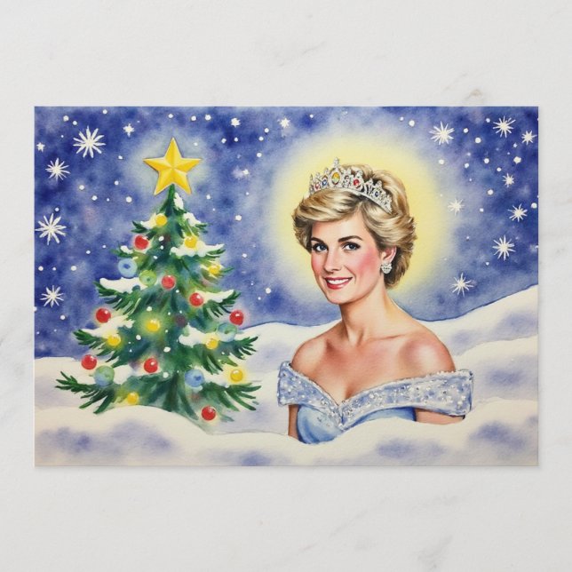Carte de Noël de la princesse Diana d'Angleterre (Devant)