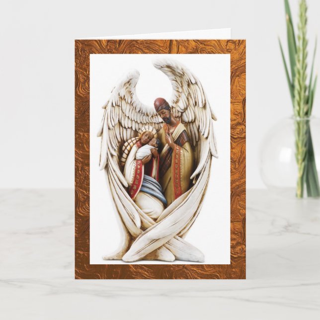 Carte de Noël de la Sainte Famille afro-américaine (Devant)