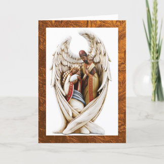 Carte de Noël de la Sainte Famille afro-américaine