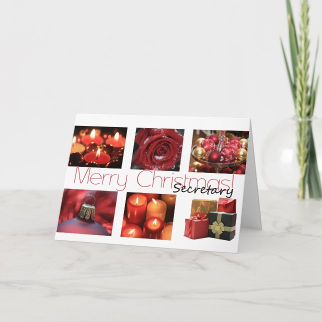 carte de Noël de la secrétaire Merry (Devant)