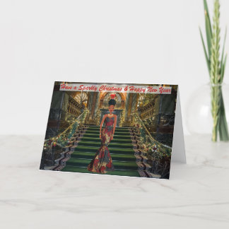 Carte de Noël de la sirène noire