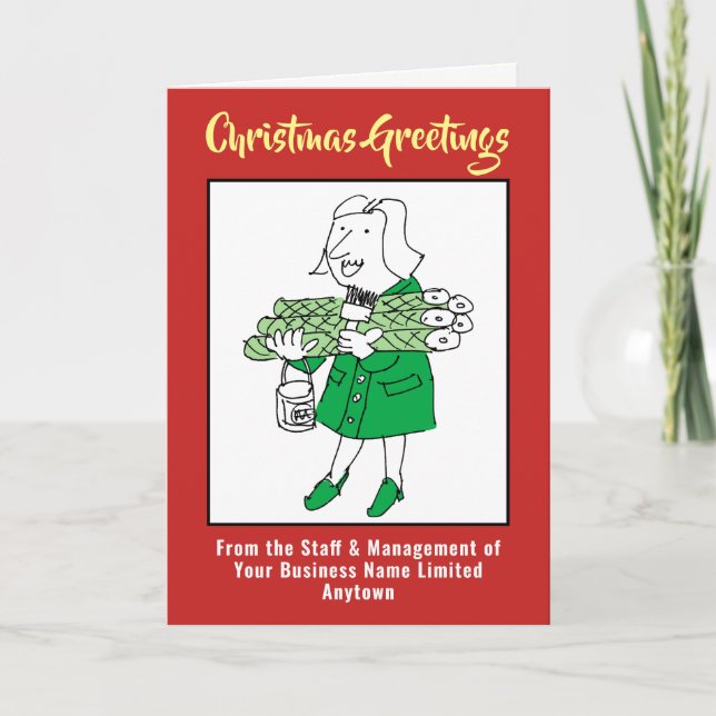 Carte de Noël de la société de fournitures de déco (Devant)