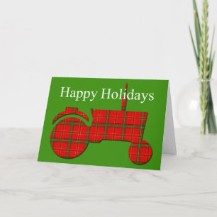 Carte de Noël de l'agriculture de tracteur