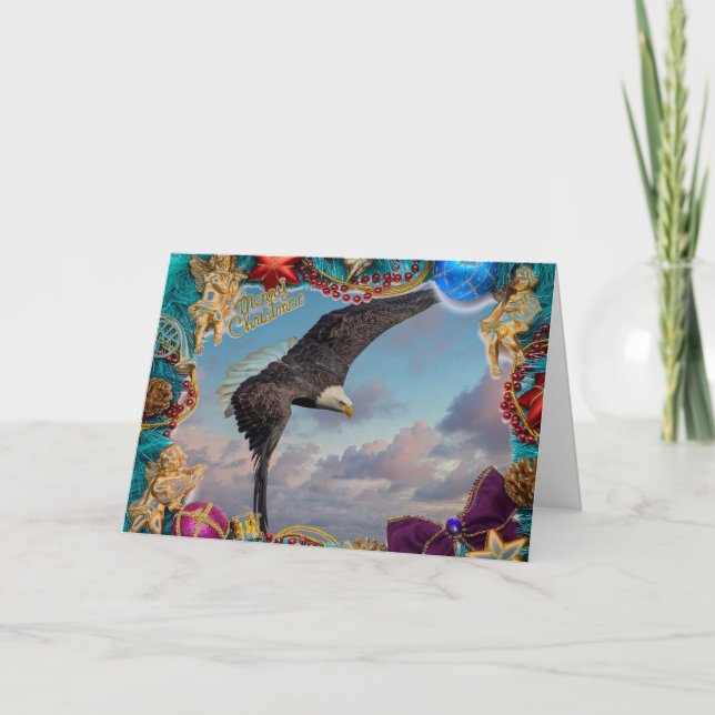 Carte de Noël de l'aigle chauve (Devant)