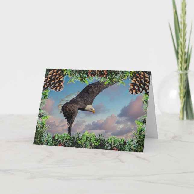 Carte de Noël de l'aigle chauve (Devant)