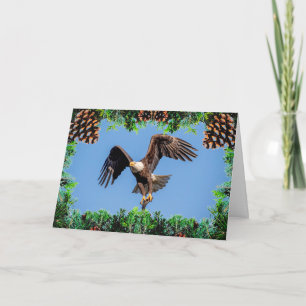 Carte de Noël de l'aigle chauve