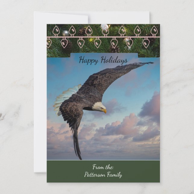 Carte de Noël de l'aigle chauve (Devant)
