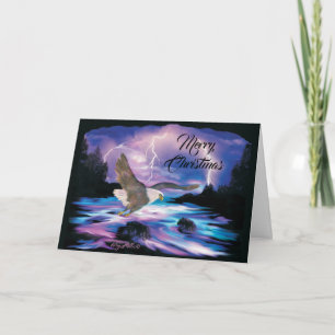 Carte de Noël de l'aigle chauve