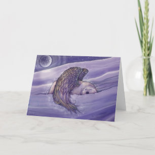 Carte de Noël de l'ange ours polaire par Molly Har