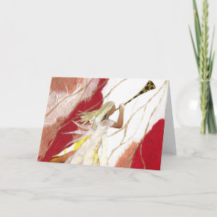 Carte de Noël de l'ange triomphe