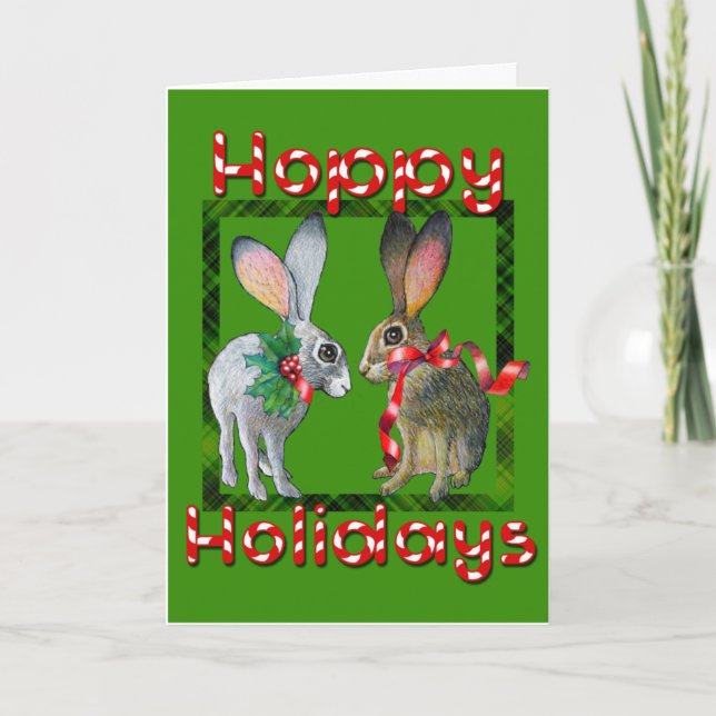 Carte de Noël de lapin (Devant)