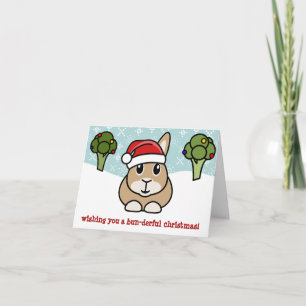 Carte de Noël de lapin de bande dessinée