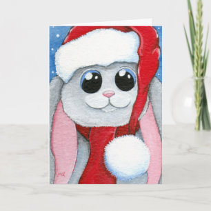 Carte de Noël de lapin lapin festin mignonne