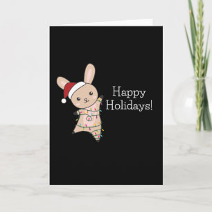 Carte de Noël de lapins d'hiver Joyeux Noël