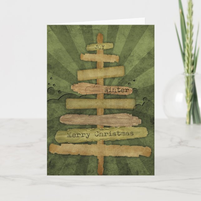 Carte de Noël de l'arbre de Noël (Devant)