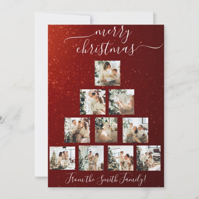 Carte de Noël de l'arbre de Noël personnalisée (Devant)