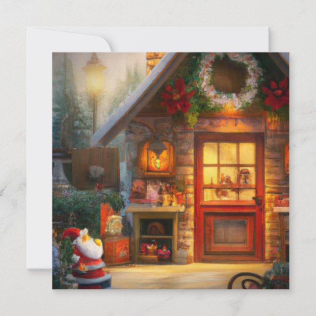 Carte de Noël de l'atelier du Père Noël (Devant)