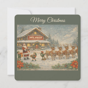 Carte de Noël de l'atelier du Père Noël