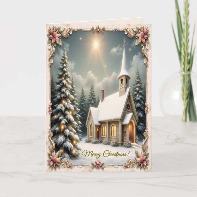 Carte de Noël de l'église chrétienne (Devant)