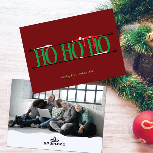 Carte de Noël de l'entreprise Red & Green Elf Shen