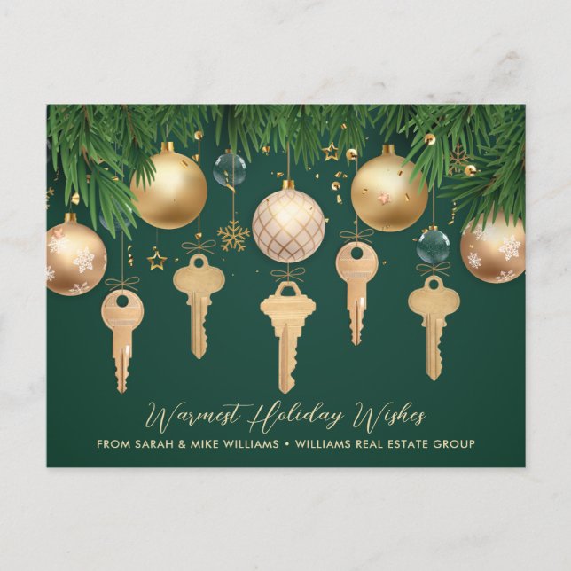 Carte de Noël de l'Immobilier Golden Keys (Devant)