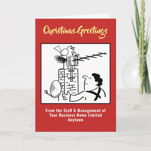 Carte de Noël de l'installateur de disques aériens (Devant)