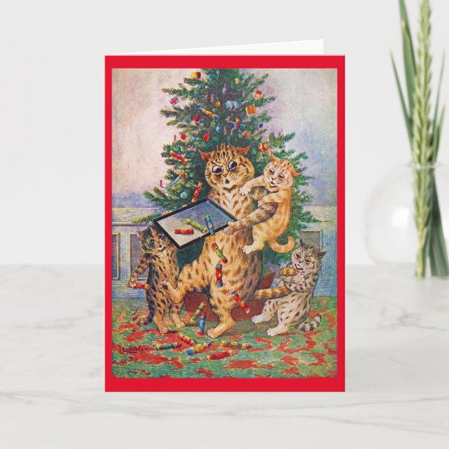 Carte de Noël de Louis Wain au Chat (Devant)