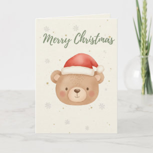 Carte de Noël de l'ours joyeux Noël