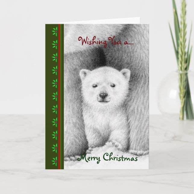 Carte de Noël de l'ours polaire (Devant)