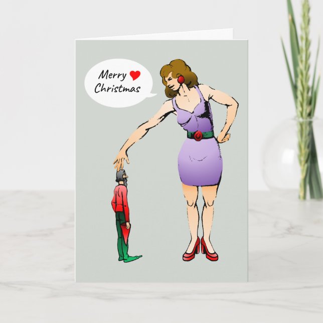 Carte de Noël de lutin joyeux (Devant)