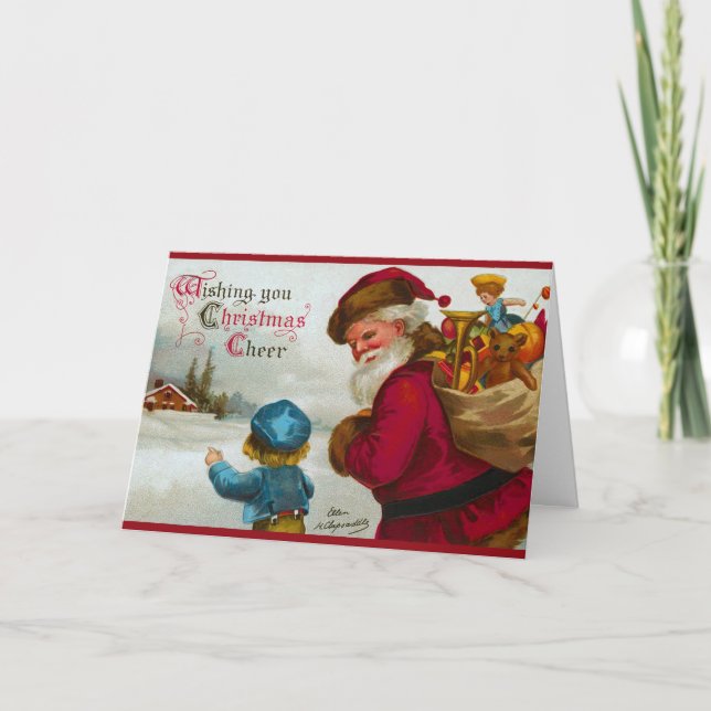 Carte de Noël de ma maison Père Noël (Devant)