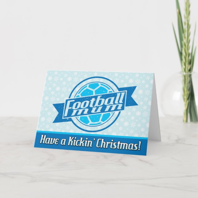 Carte de Noël de maman football (Devant)