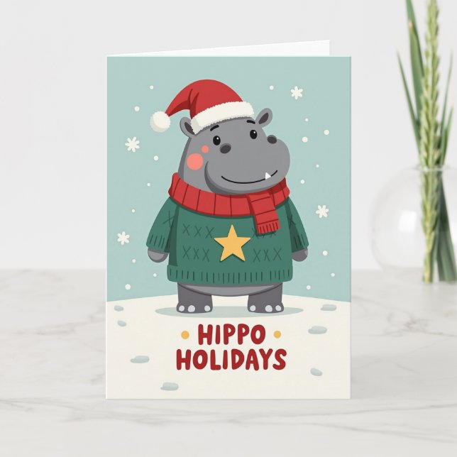 Carte de Noël de mammifère doux (Devant)