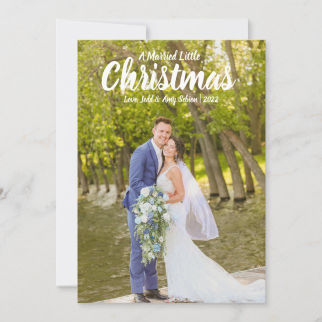 Carte de Noël de mariage de petit Noël (Devant)