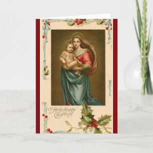Carte de Noël de Marie et Jésus