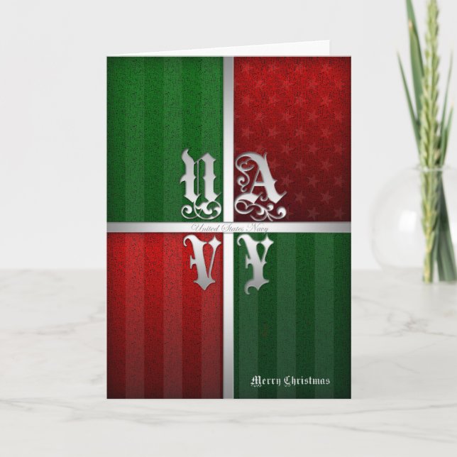 Carte de Noël de marine (Devant)