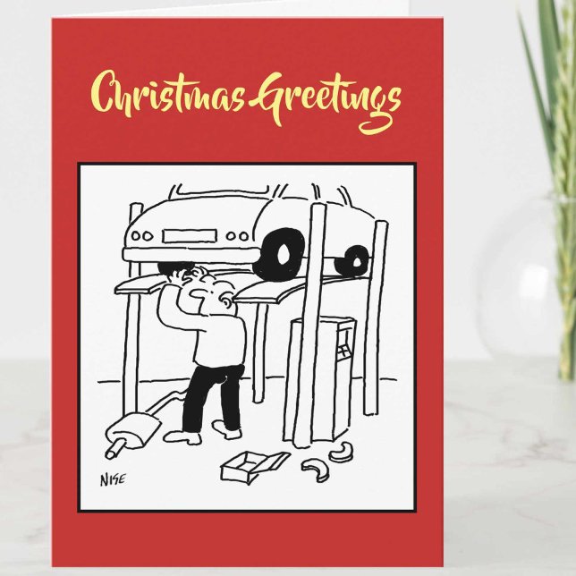 Carte de Noël de Mécanicien de Garage (Créateur téléchargé)