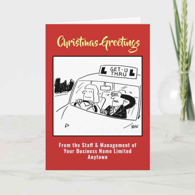 Carte de Noël de moniteur d'auto-école (Devant)
