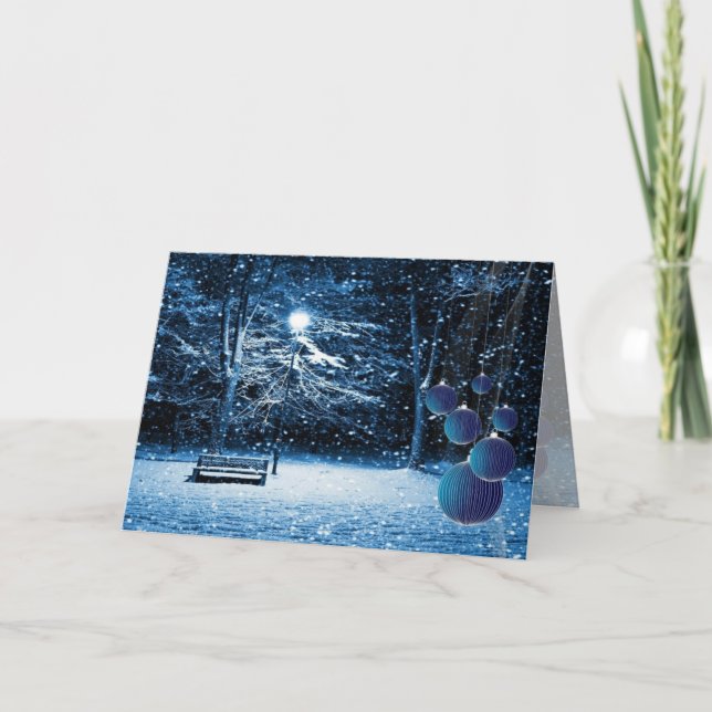 Carte de Noël de neige (Devant)