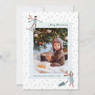 Carte de Noël de neige