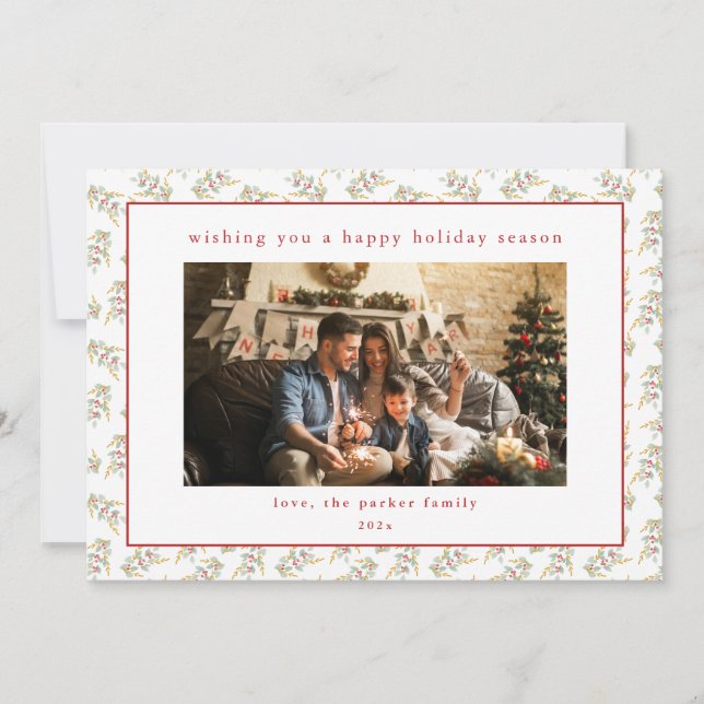 Carte de Noël de Noël avec photo (Devant)