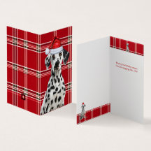 Carte de Noël de Noël de Chien de Père Noël de Dal
